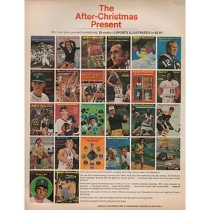 Sports Illustrated After Christmas Present Subscription Print Ad 1970